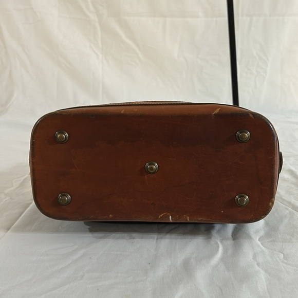 Dooney & Bourke Vintage Norfolk AWL Navy Blue Dome Satchel - Picture 7 of 11
